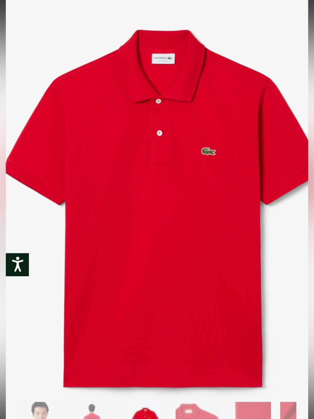 Lacoste Men's Red Classic Pique Polo Shirt XL